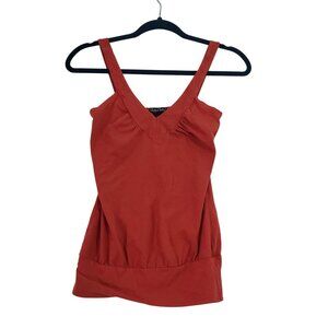 Vintage Y2K Body‎ Central Orange Sleeveless Top Womens S Retro Summer Festival
